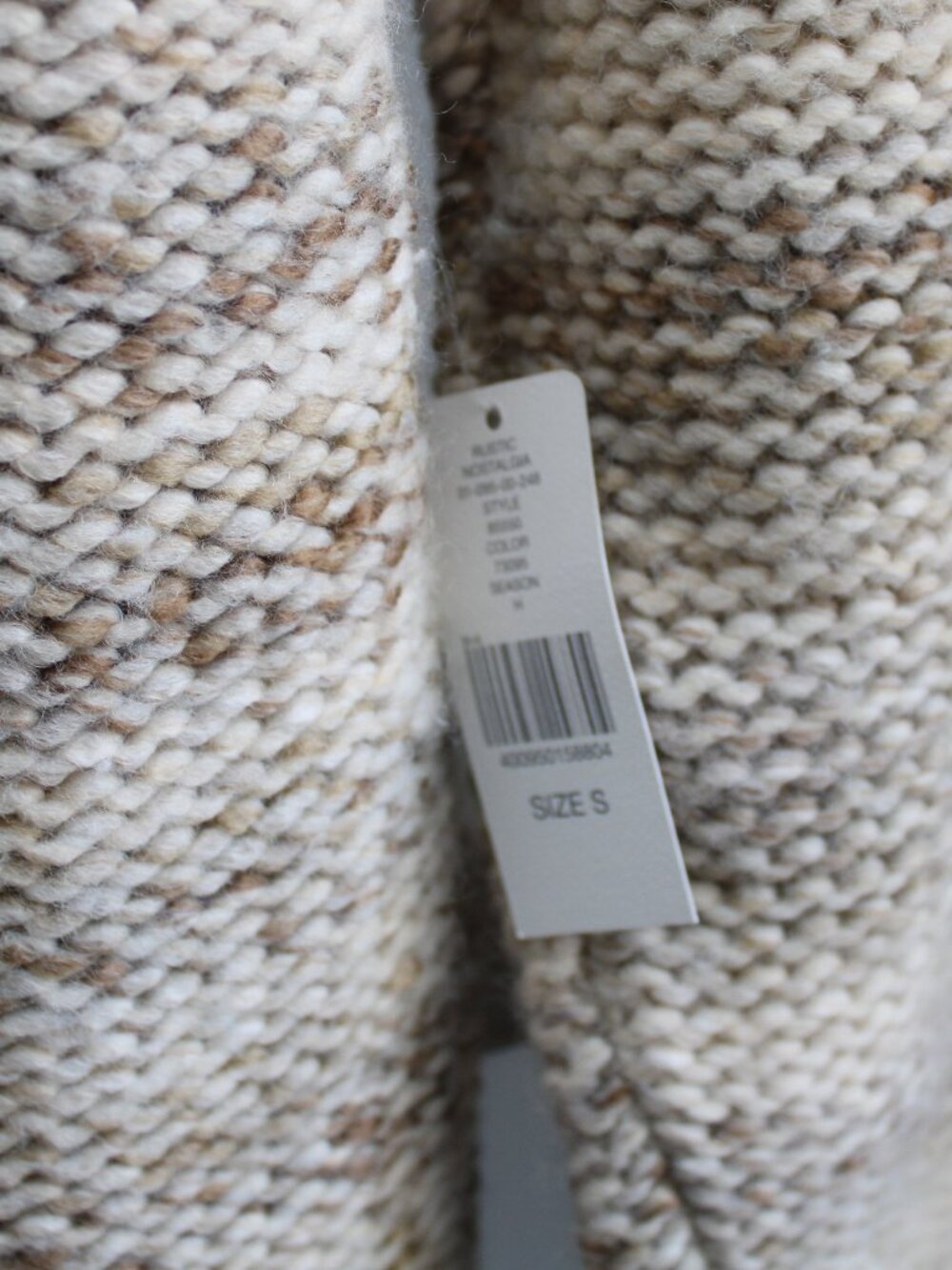IE Relaxed Chunky Knit Marled Knit Button Cardigan Sweater Wool Blend Small NWT - Picture 5 of 5